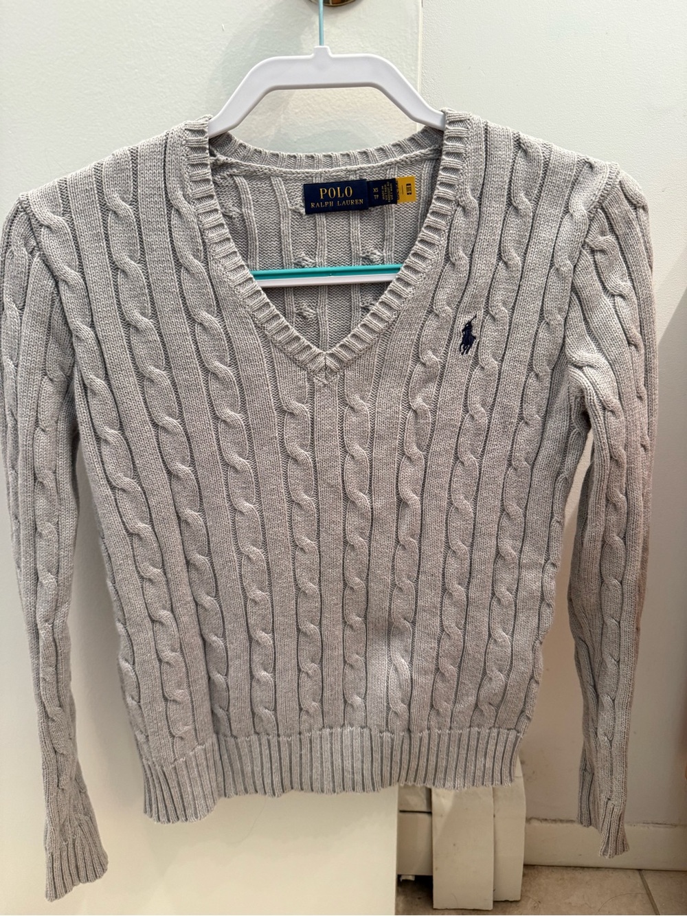 Polo Ralph Lauren Women's Cable Knit V-Neck Sweater Size XS